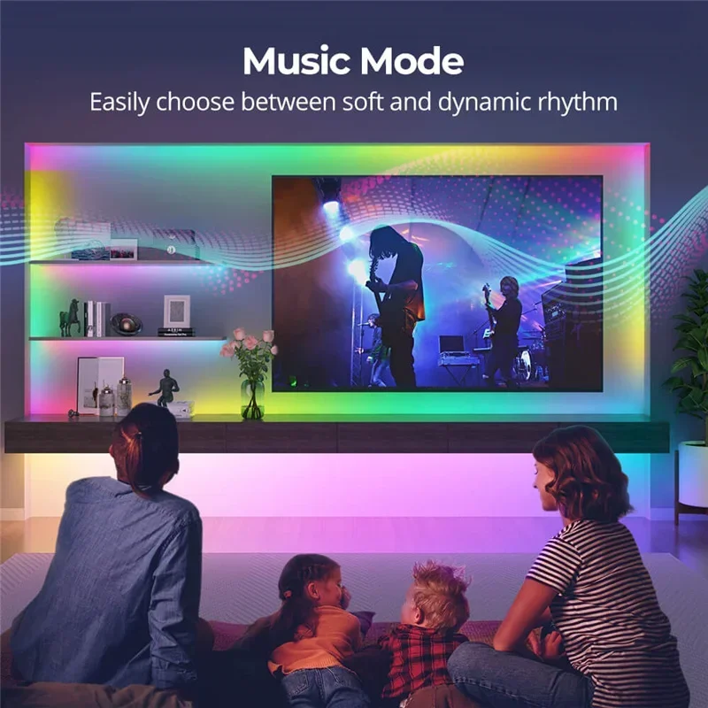 Description Picture 5 of item20M TUYA LED Strip Light 12LEDs/M Smartlife Wifi RGBIC Dreamcolor LED Strip WS2812B Addressable Light Lamp Work with Alexa