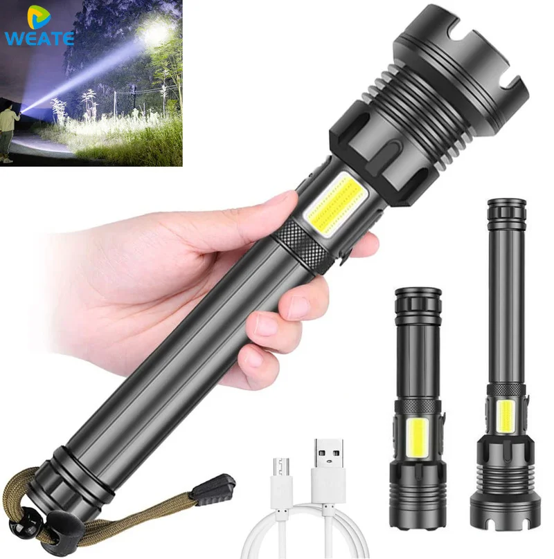 

XHP160/90 99000LM Powerful LED Flashlights Super Bright Flash Lights USB Rechargeable Zoom Tactical Torch Camping Searching Lamp