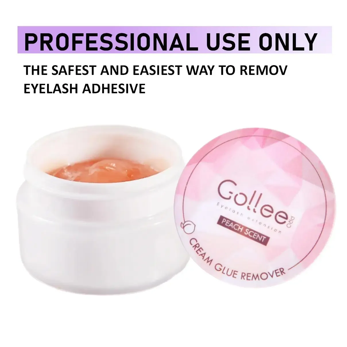 Gollee Peach Smell 15g Eyelash Adhesive Removing Cream No stimulation Fast Cleaning Makeup Remover Grafting Eyelash Adhesive Gel 2