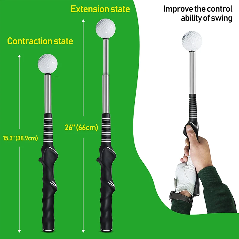 Golf Training Aids Golf Clubs Retractable Swing Practice Stick Indoor Sound Assistant Practitioner golf accessories