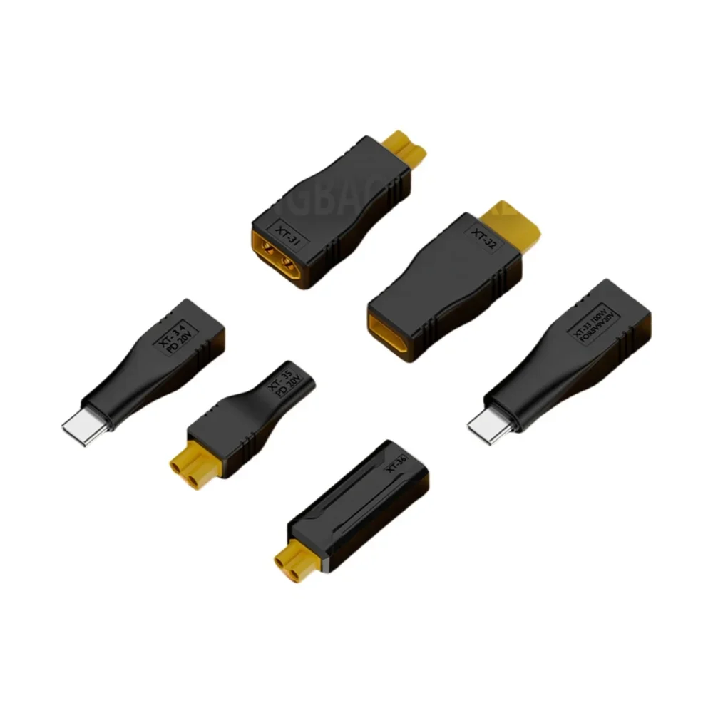 USB C - XT60 어댑터 타입-C - XT30 암/수 100W 20V/5A 충전 커넥터 (RC 모델 에너지 저장 장치 및 노트북용)
