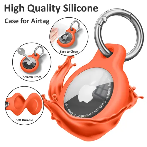 TPU Cover for Apple Air tag Holder with Keychain Protective Shell Tracker Accessories Anti-scratch Sleeve For Apple Air tag Case - Image 4