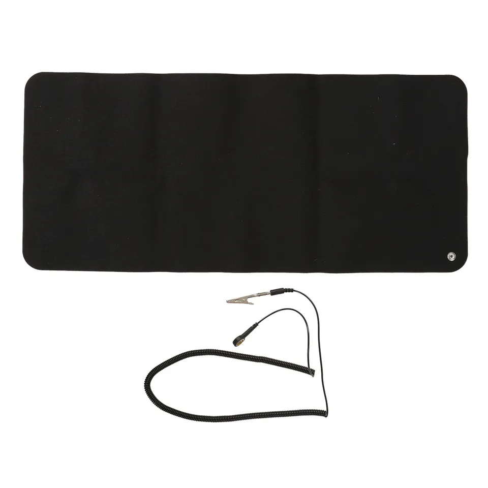 Large Black Grounding Mat for Foot Therapy and Relaxation