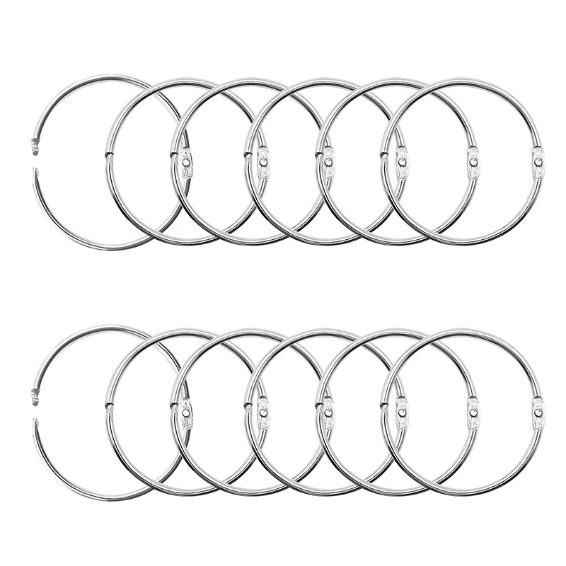 

30Pcs Shower Curtain Hook Opening Ring Curtain Ring Stainless Steel Round Hanging Ring Movable Clasp