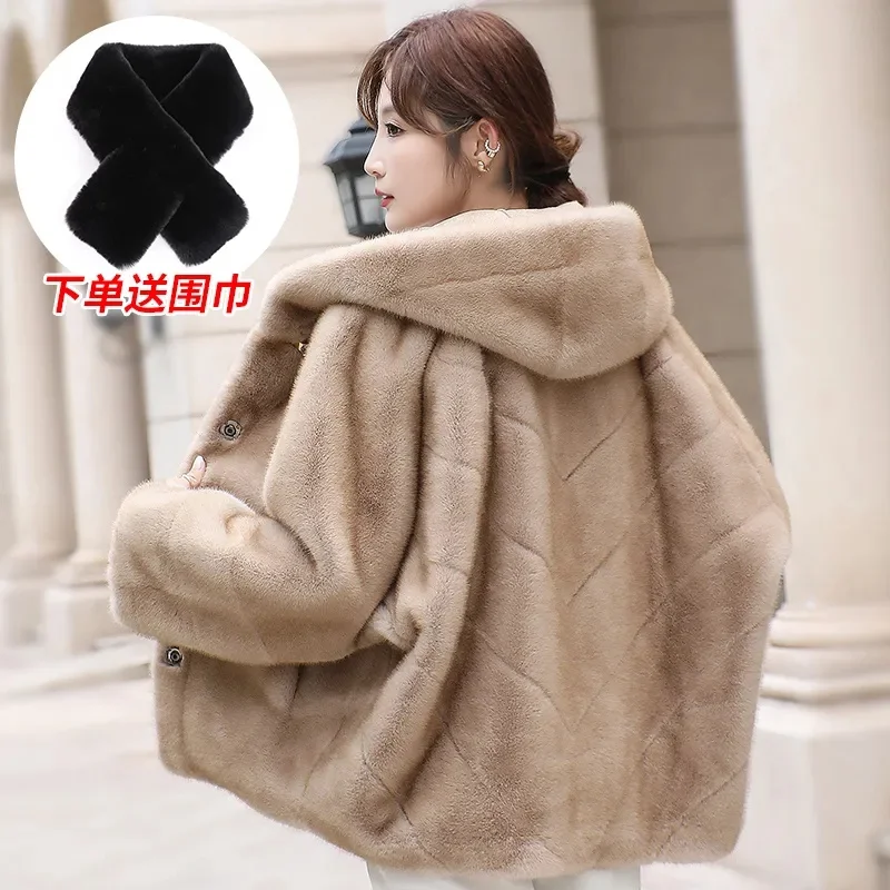 Coat Faux Fur Hooded Fake Fur | Import Japanese products at