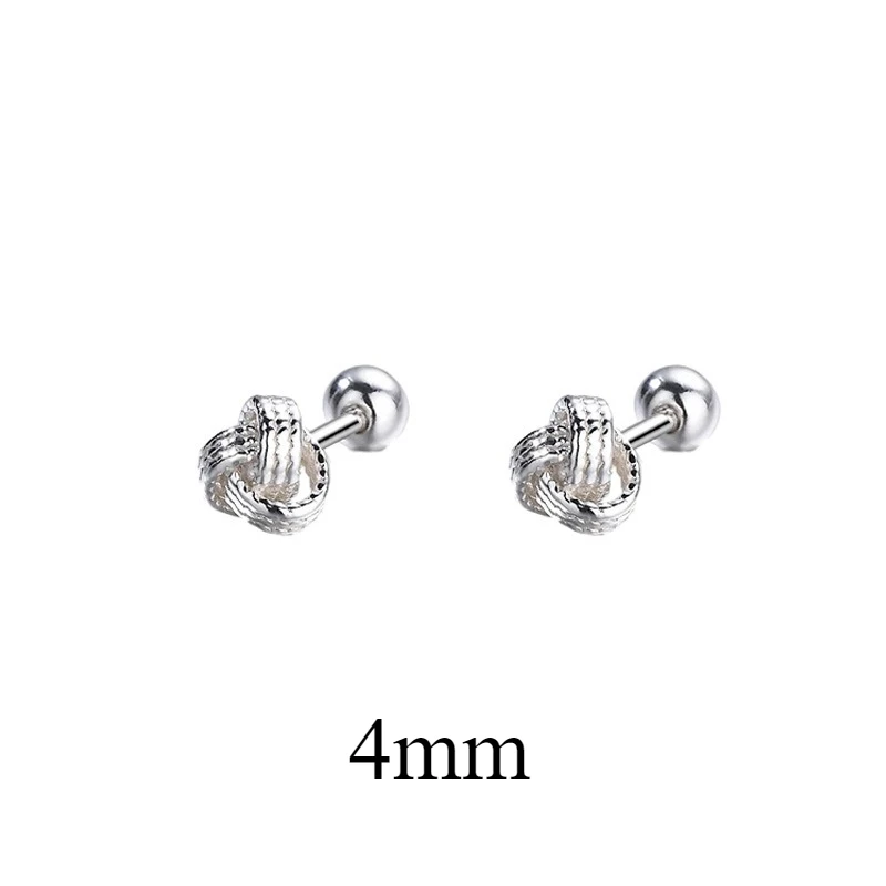 Elegant Silver Cross Screw Stud Earrings for Women - Fashionable Vintage Luxury Accessories
