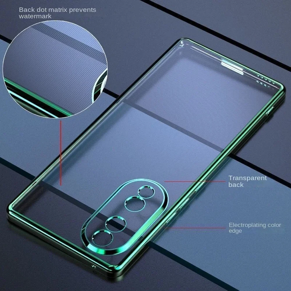 Huawei Honor Series Transparent Plating Slim TPU Protective Back Cover Case