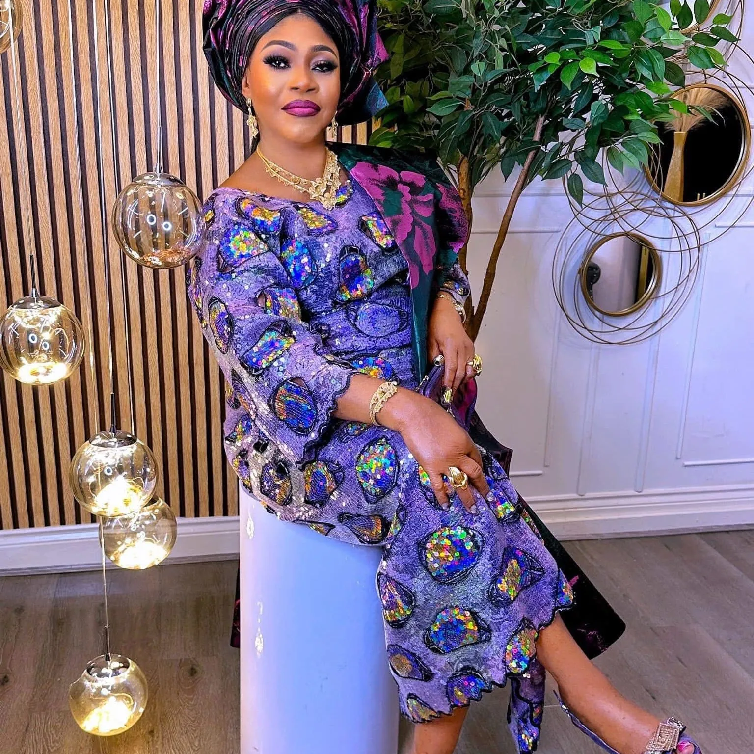 Premium African Handmade Organza Lace 2025 Nigerian Hollow Out Embroidery  For Wedding Party Cloth With Colorful Sequins - AliExpress 15