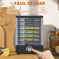 Déshydrateur alimentaire Homcom 350W avec 7 plateaux à température réglable 6