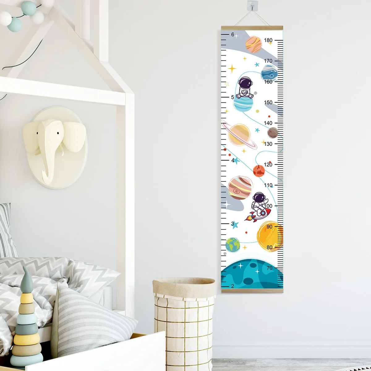 Baby Child Decorative Growth Chart Cartoon Height Measurement Hanging Rulers Wall Decor for Nursery Kids Child Boys Girls
