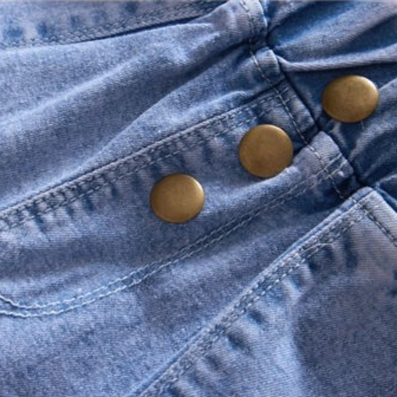 Summer Kids Clothes Girls High Waist Casual Denim Shorts Pocket Tassel Perforated Fashion Shorts Egg Bottom Bowkont Outdoor