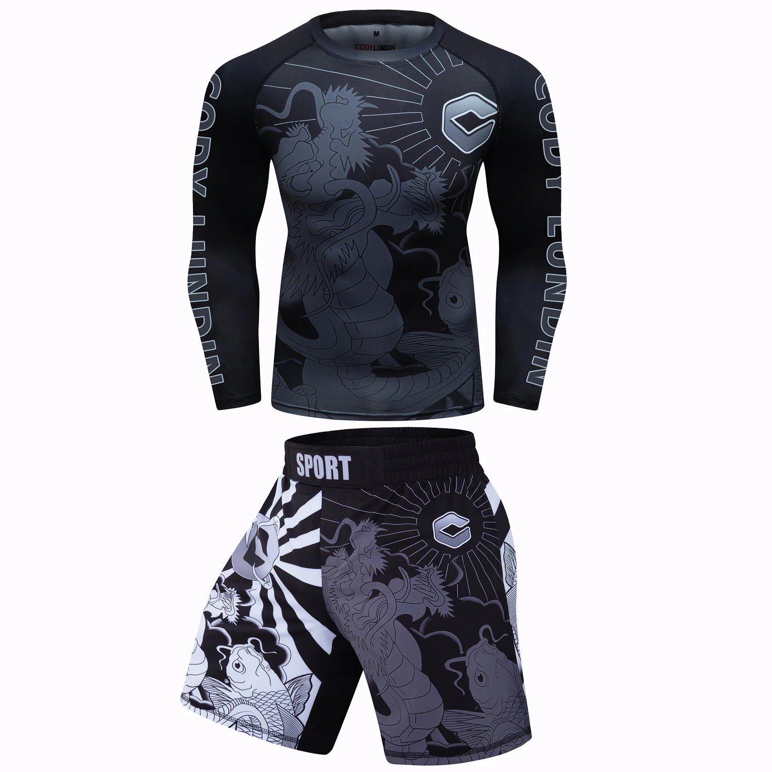 MMA Tshirt+Pants Boxing Muay Thai Shorts Rashguard kickboxing Sets Fitness Sport Jersey Jiu Jitsu Bjj No Gi Sportsuits