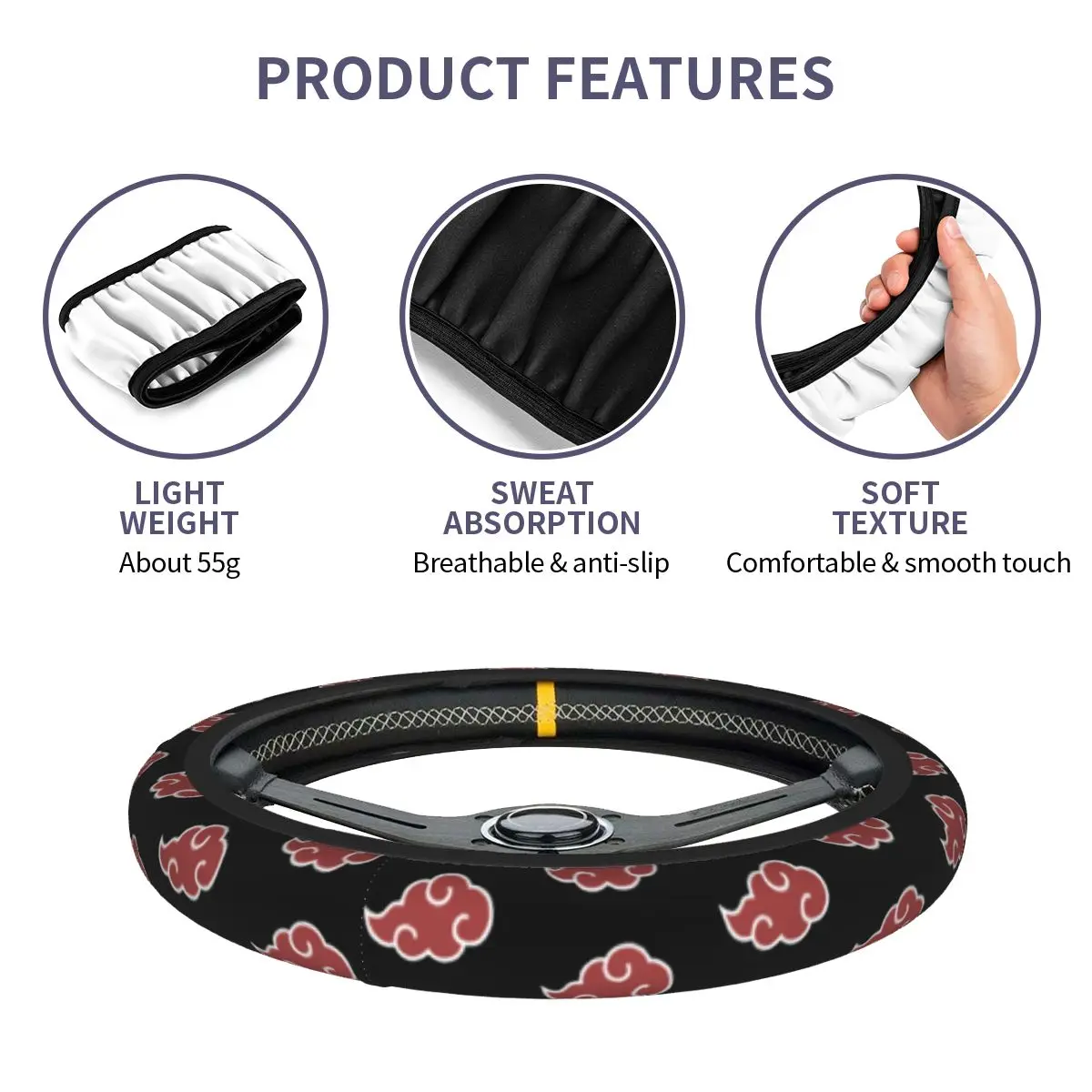 Steering Wheel Cover Akatsuki Car Interior Accessories