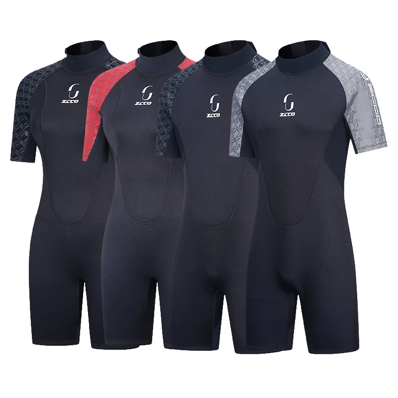 

3mm Neoprene Short Sleeve Shorty Wetsuit Men's Thickened Thermal Swimsuit Women's Cold Proof Surfing Swimming Diving Suit