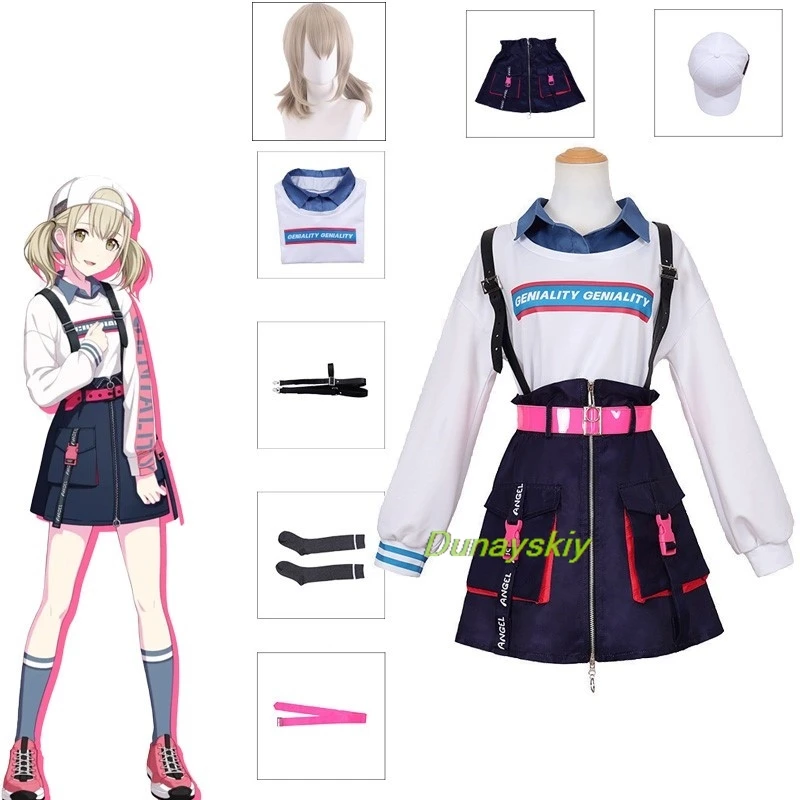 

Azusawa Kohane Cosplay Costume Wig Project Sekai VBS Sweet Dress Women Girls Anime Cosplay Uniform New Halloween Party Outfit