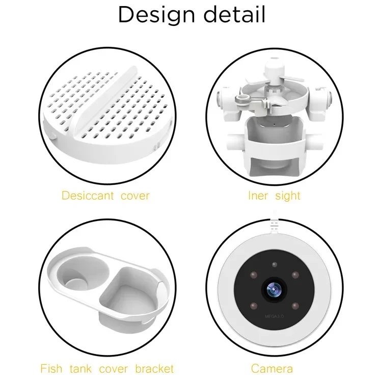 Automatic Fish Tank Feeder with Camera Aquarium Fish Tank Feeder Timing Quantitative Visual Intelligent Feeder