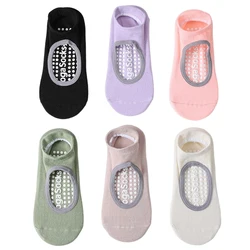 Women High Quality Pilates Socks Anti-Slip Breathable Backless Yoga Socks Ankle Ladies Ballet Dance Sports Socks for Fitness Gym