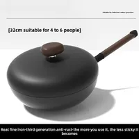 Household Uncoated Induction Cooker Universal Fine Iron Pot, Deep Nitriding Rust Prevention 1