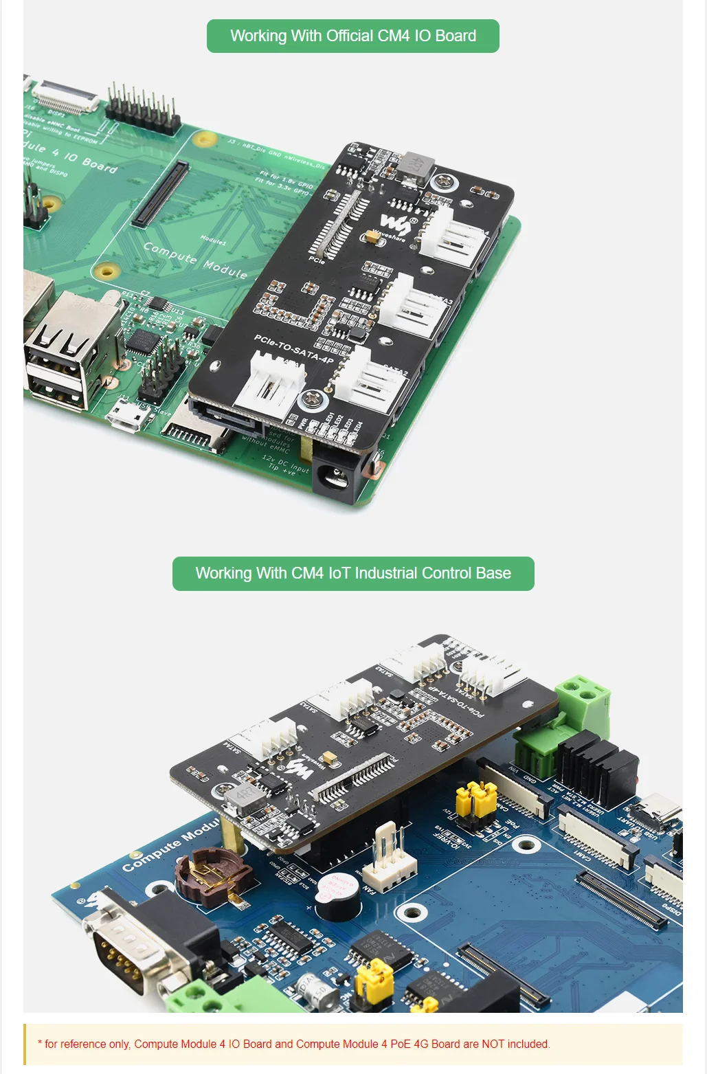 PCIe to 4-Ch SATA 3.0 Ȯ  ,   ǻ , 4 CM4 IO , 6Gpbs  SATA ̽