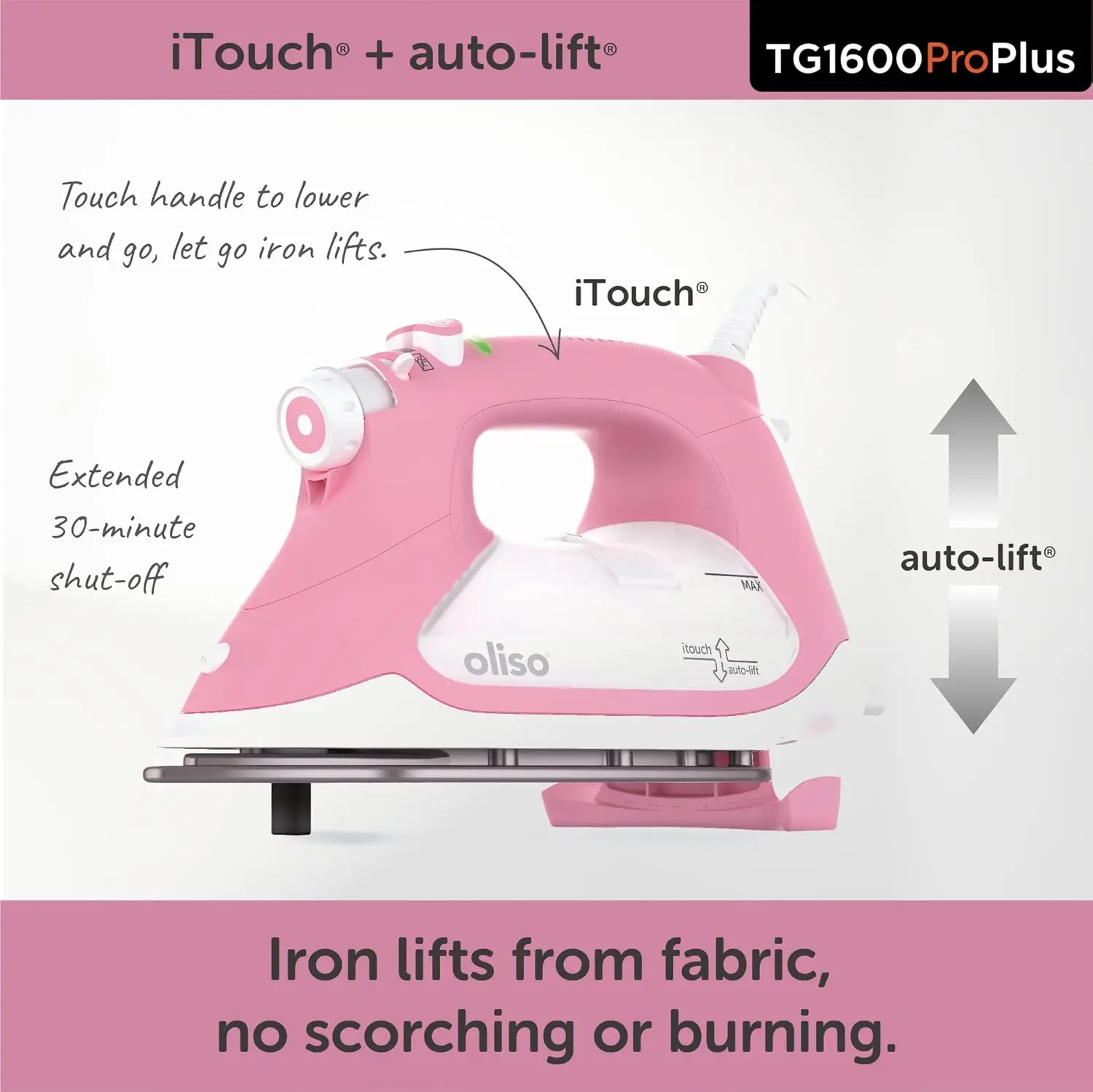Auto Lift - for Clothes, Sewing, Quilting and Crafting Ironing | Diamond Ceramic 2