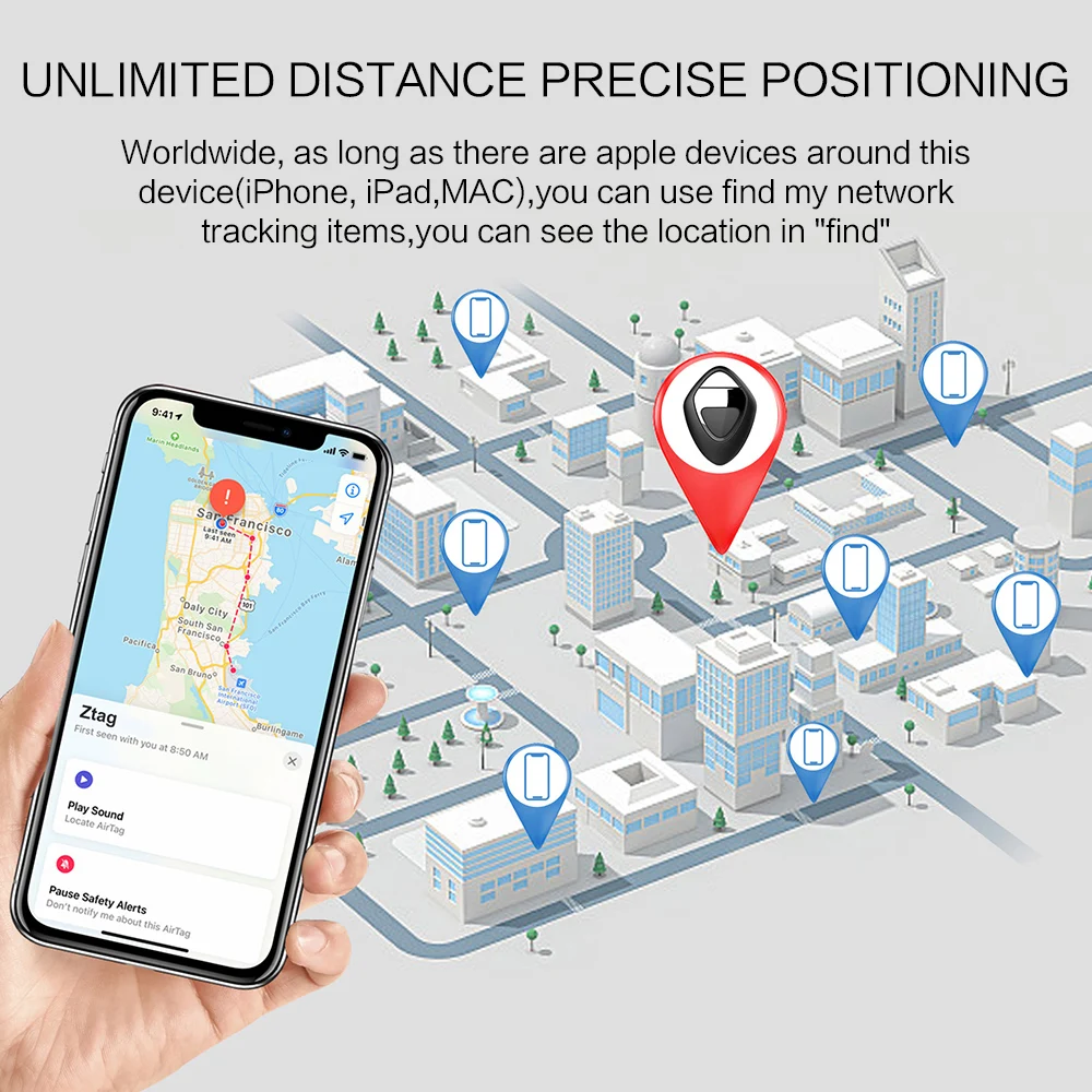 Xiaomi Smart Bluetooth GPS Tracker gps tracker bluetooth tracker gps locator bluetooth gps tracker key finder anti lost tracker bluetooth finder Work with Apple Find My APP