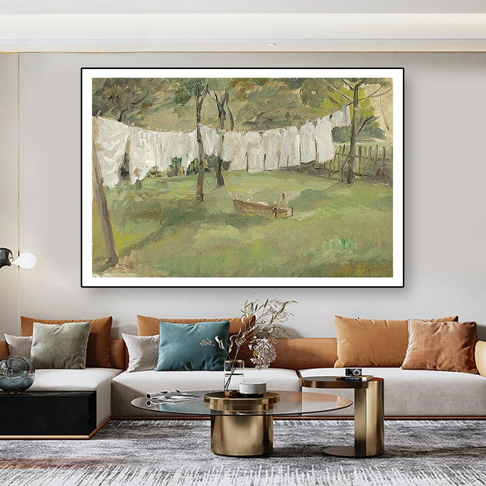 

Vintage Classic Farmhouse Laundry Art Printing Landscape Room Posters Canvas Painting Corridor Bedroom Interior Wall Decoration