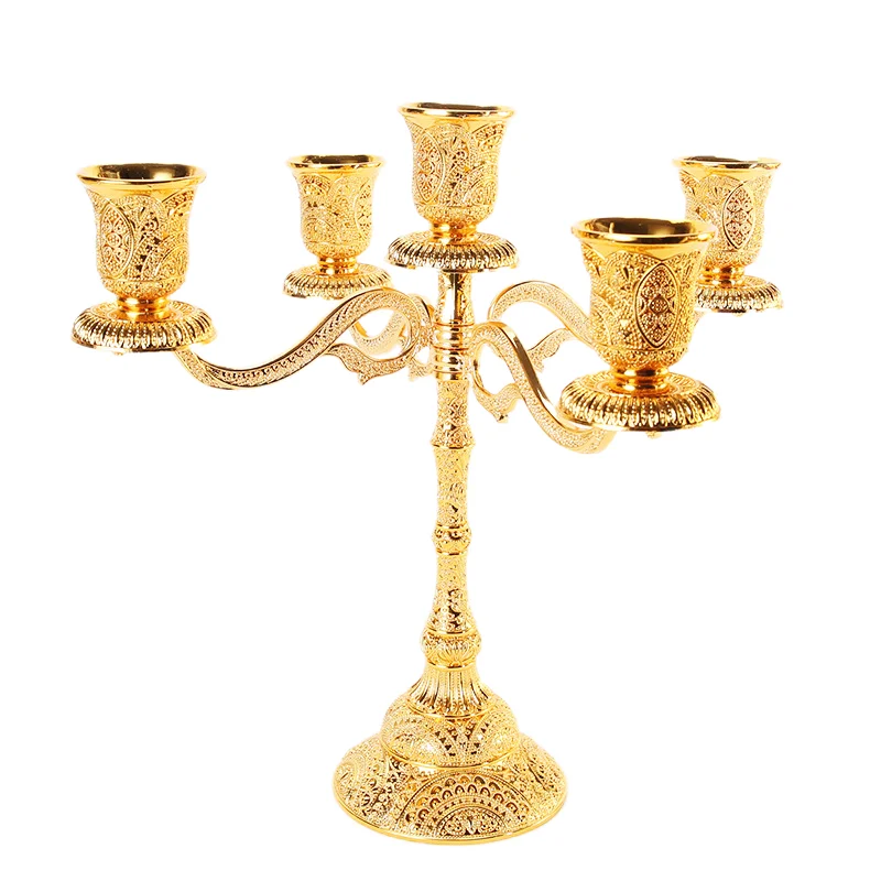 

Wedding Candlestick Five Branch Home Decoration Candle Holder Dinner Candleight Hoetal Nordic Candelabra