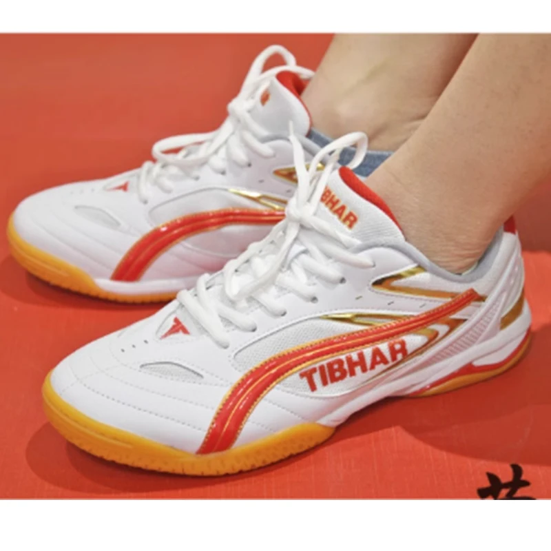 Tibhar Table Tennis Shoes Table Tennis Racket Ping Pong Balance Support Lightweight Non-Slip Breathable Wrapping Shock Absorbent