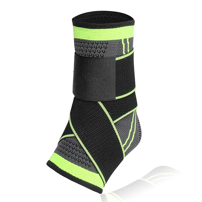 1 Pc Sports Pressure Ankle Support Basketball Twine Breathable Tie Prevent Sprain Nylon Knitted Adjustable Ankle Protector