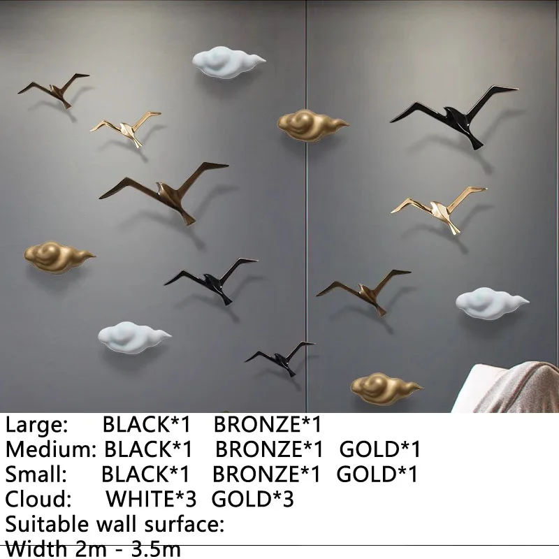 الفاخرة النحاس النقي النورس تمثال الجدار الشنق الم...