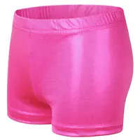 Shorts De Danse Pour Filles Enfants Bronzage Pantalon Métallique Élastique Gamins Brillant Gymnastique Vêtements De Danse Couleu 2