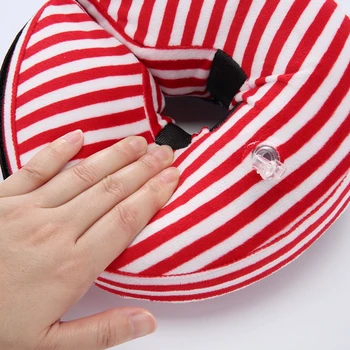 Pet Donut Cat Collar Protective Recovery Dog Collar after Surgery for Cat Dog Inflatable Comfy Soft Blow-up Dog Cone Collar 5