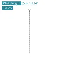 3Pcs Toilet Flapper Chain 26cm Toilet Handle Lever Lift Flush Replacement Ball Chain 304 Stainless Steel for Repairing Toilets 2