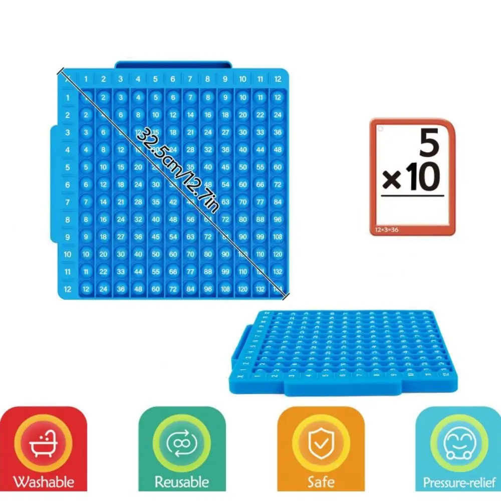 수학 교구 곱셈 플래시 카드 게임 블록 IQ 게임 수학 보드 피젯 조기 교육용 휴대용