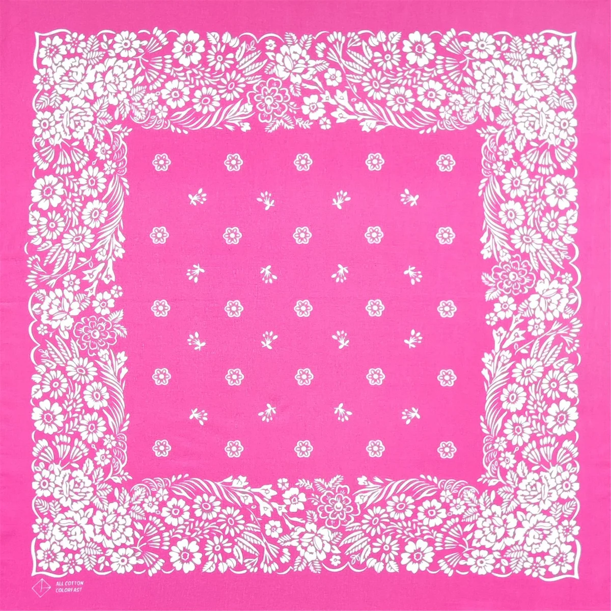 Flower Black Paisley Hip Hop Cotton Square Bandana Scarf for Printed Scarf Square Scarf Cotton Head Wrap Pirate Hat Bandana