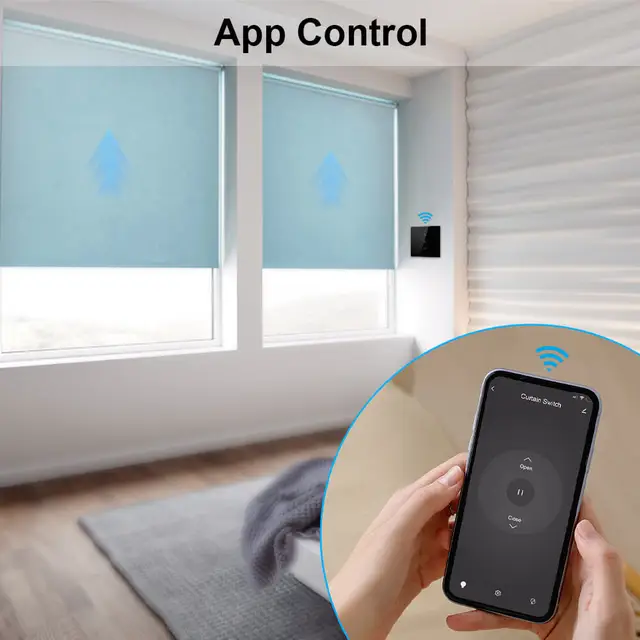 LoraTap Tuya Smart Life WiFi Curtains Blinds Switch Roller Shutters Motor Switch Backlight Style Google Home Alexa Voice Control 4