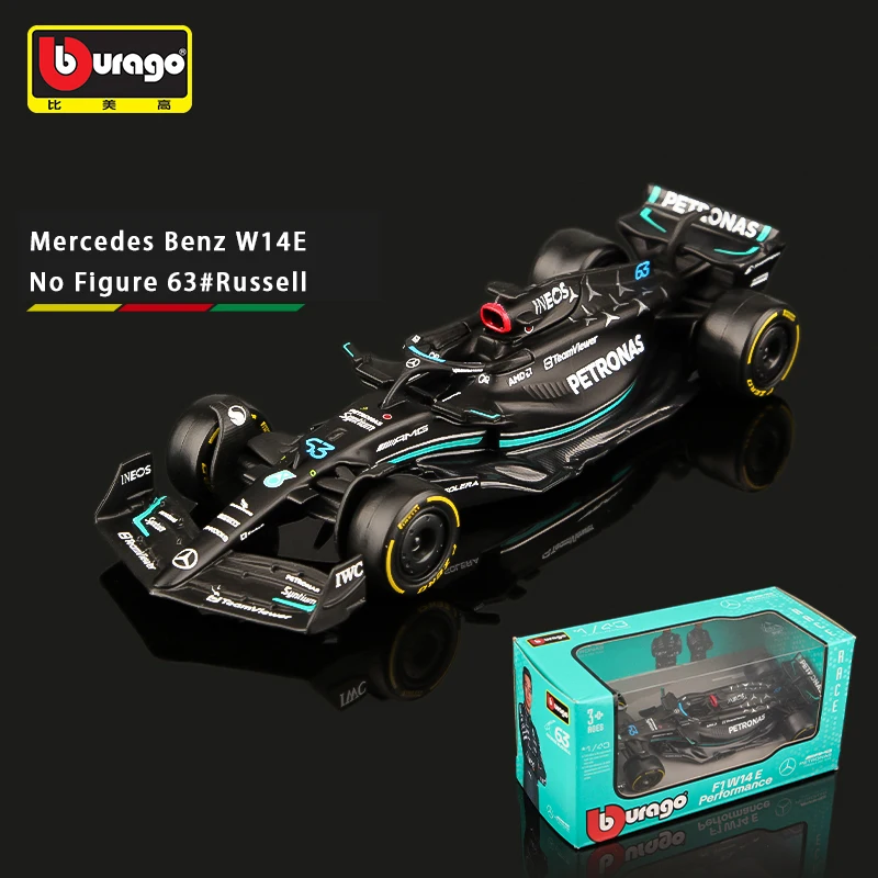 Bburago 1:43 W15 2024 44 Hamilton Mercedes-Amg Petronas F1 Team 63 Russell Alloy Die Cast Cars Model Toys W14 2023 3