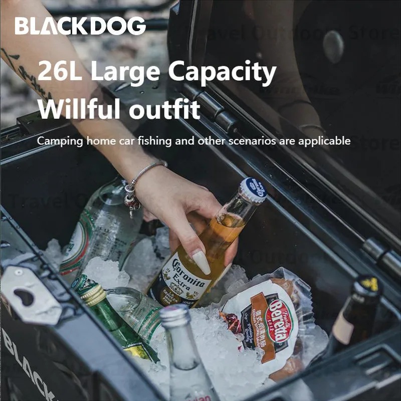 Naturehike BLACKDOG Camping Cooler Insulation Box Refrigerated Storage Outdoor Fishing 26L Car Ice Bucket Picnic PP Portable