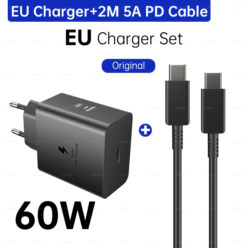 ตัวเลือกสินค้า อะแดปเตอร์ชาร์จ Samsung 60W PD Type-C สำหรับ S26 Ultra