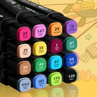 24-168 Colored Marker Pens Set Manga Brush Pen Drawing sketch Kawaii Art School Supplies Stationery Paint Lettering Markers 2