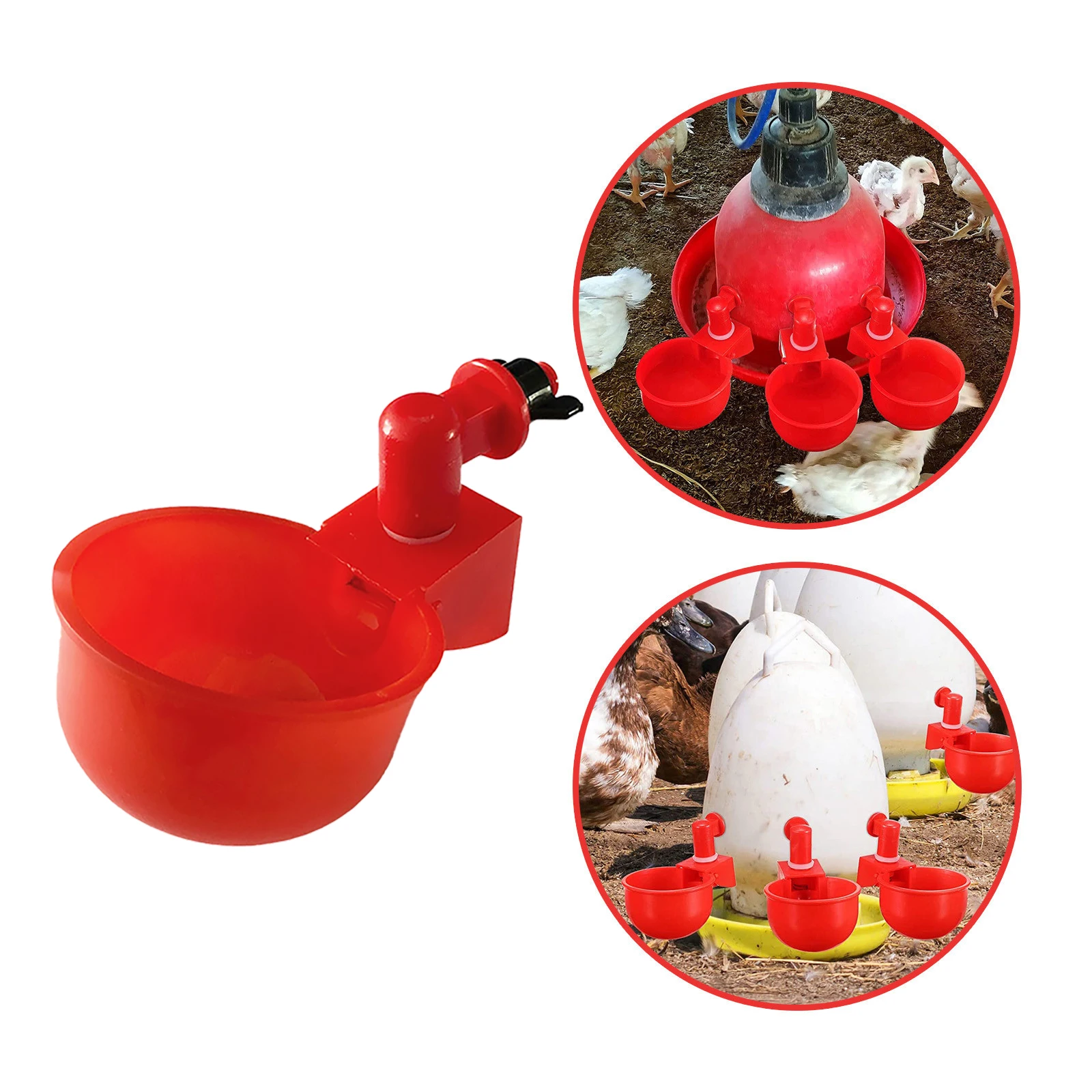 36-1PCS Chicken Drinking Cup Automatic Drinker Chicken Feeder Poultry Waterer Drinking Water Feeder for Chicks Duck Goose Quail