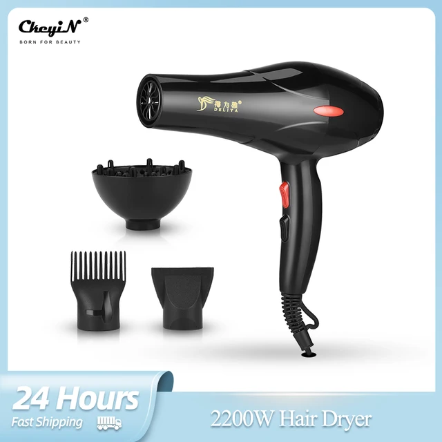 CkeyiN 2200W Professional Hair Dryers Strong Power Blow Dryer Barber Salon Styling Tool with 3 Temperature 2 Speed Personal Care 1