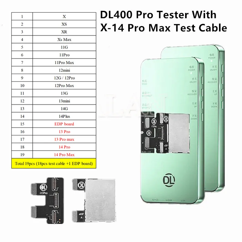 Dl400 Pro Lcd Tester 4Gb Aggiornamento A 32Gb Ic Supporto 13Pro/14Pro/13 Pro Max/15Pro Max Display Lcd Strumento Scheda Di Prova Dello Schermo
