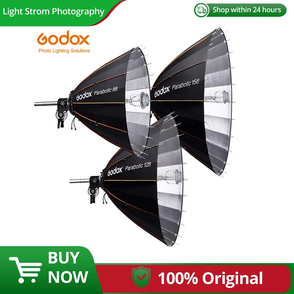 Godox P68 P88 P128 P158 키트, 포물선 조명 포커싱 시스템, 트루 포물선 68 88 128 158 리플렉터, 스튜디오 플래시용 소프트박스