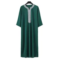 2026 New Men Arab Thobe Muslim Robe Middle Eastern Comfortable Casual Wear