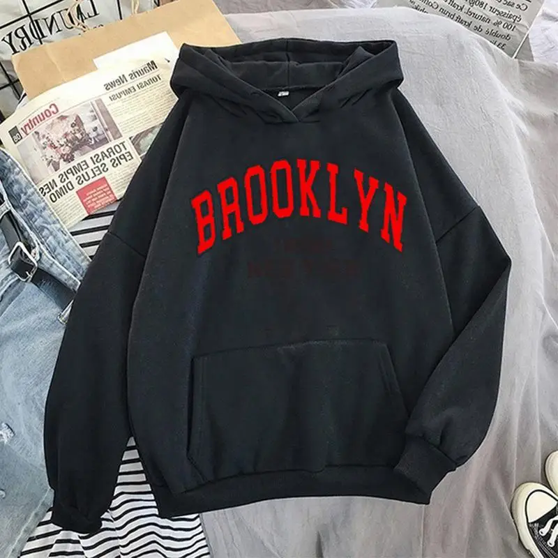

Boston Brooklyn Alphabet Printed Hoodie Men's Fashion Autumn/Winter New York Hoodie Sweatshirt Men's and Women's Sportswear