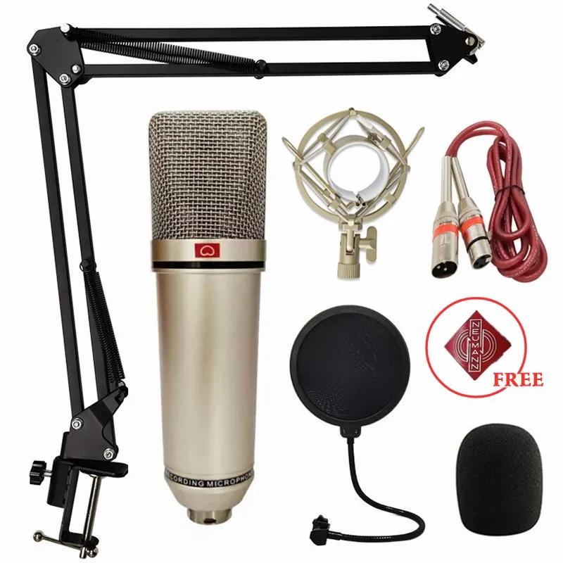 Tanio U87 profesjonalny mikrofon pojemnościowy do nagrywania Podcast zestaw mikrofonów