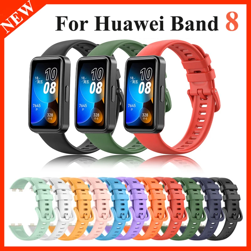 Silicone watchband For Huawei Band 8 Strap Accessories Sport