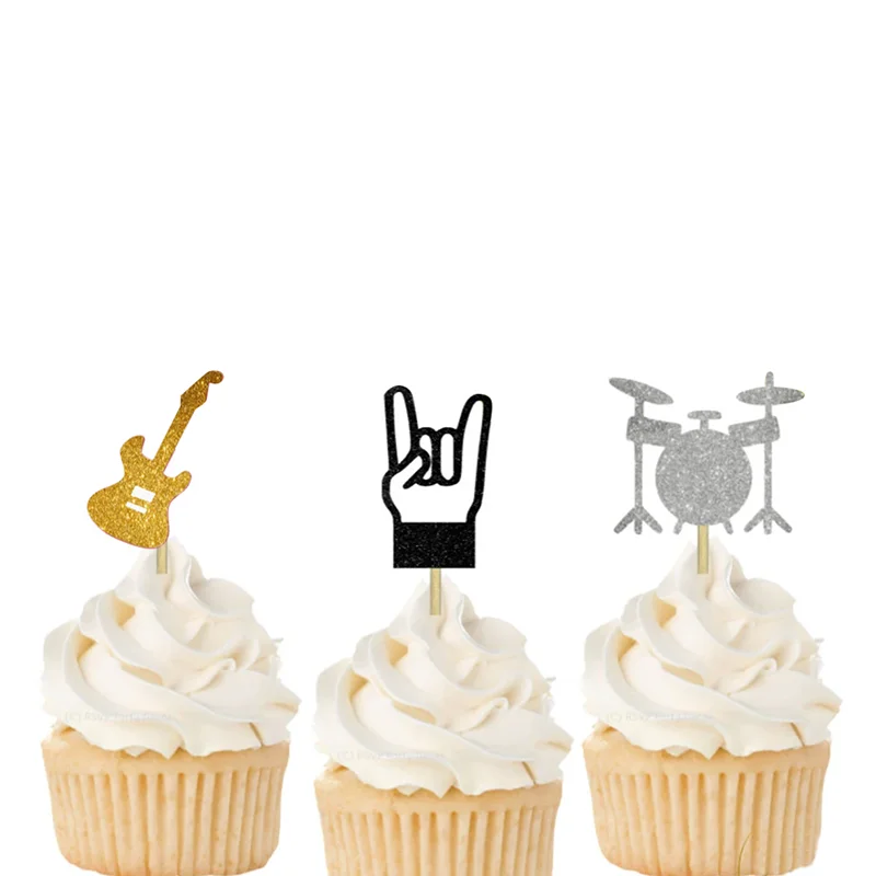 1950er Jahre Rock-Party-Dekoration, Musikthema, Partyzubehör für den 1. Geburtstag des Babys – Detail 7