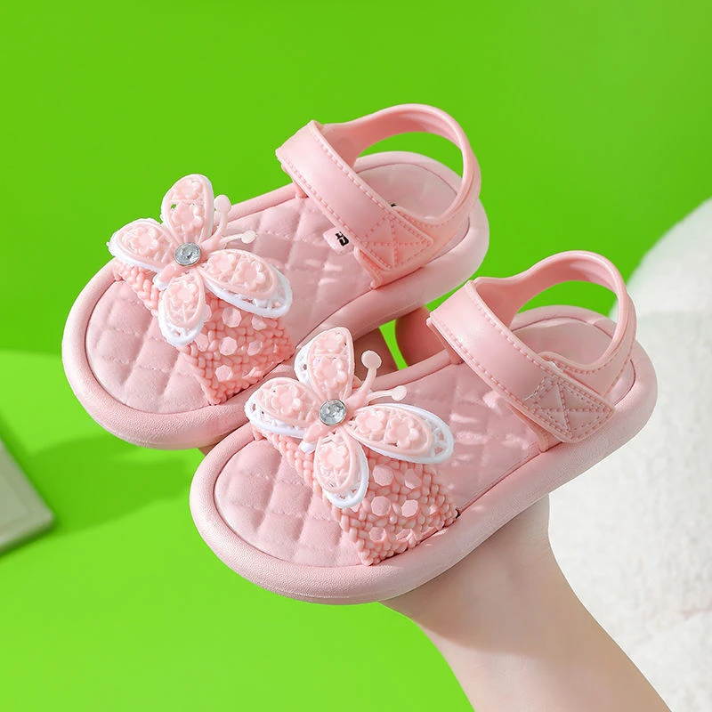 Newest Summer Kids Shoes 2022 Fashion Leathers Sweet Children Sandals For Girls Toddler Baby Breathable Hoolow Out Bow Shoes best leather shoes